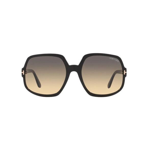 New Authentic Tom Ford Delphine FT0992/S 01B Oversized Sunglasses - Picture 2 of 4